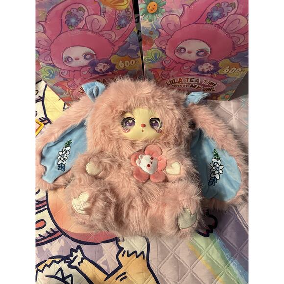 BUNDLE 2x Liila Tea Time 600 Pink Bunny Pink/Purple Eyes NEW W/CARD open box/bag - Picture 5 of 5